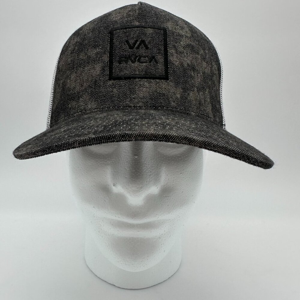 RVCA Men's VA All‎ The Way Print Snapback Meshback Trucker Hat, One Size, Gray